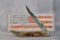 2000 Case XX Green Bone Tiny Toothpick with John Deere Blade Etch
