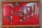 Display with Seven Case XX 1980s Stag Handle Hunters with Blade Etches,