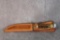 1965-69 Case XX 516-5 Stag Handle Fixed Blade Hunting Knife w/sheath