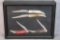 Display With Four Case XX Tiny Toothpick w/Texas Ranger Blade Etches