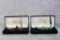 Two Case XX Exotic Handle Tiny Toothpicks, Black Aztec & Green Malachite