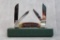 2005 Canal Street Cutler Crimson Natural Stag Handle Four Blade Congress