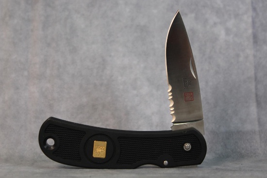 Al Mar, Fisherman knife, black Zytel, 110/200 1st prod, ATS34