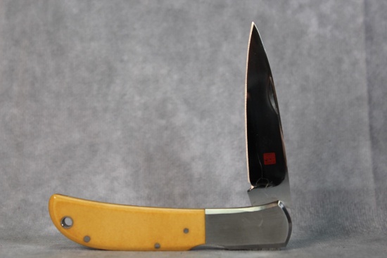 Al Mar, Yellow Micarta, Eagle, medium