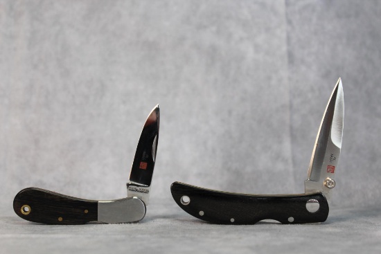 (2) SMALL AL MAR LOCKBACK KNIVES