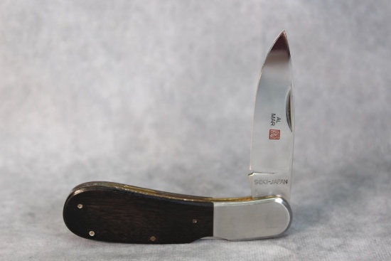 Al Mar, wood/ss medium lock back