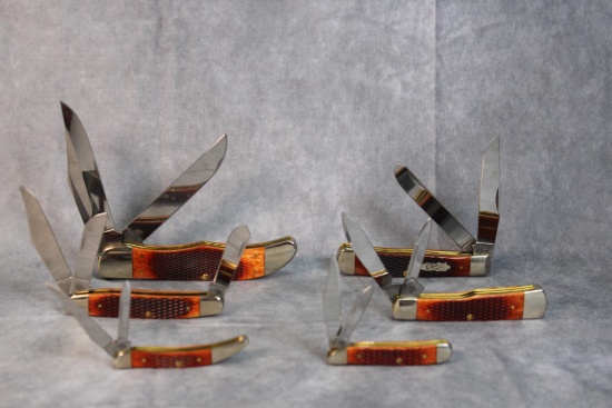 Six 2016 Case XX Chestnut Bone Knives, six times the money