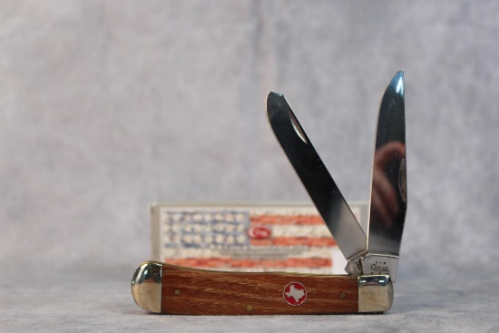 Case XX Bois'd Arc Wood Trapper w/Texas Shield