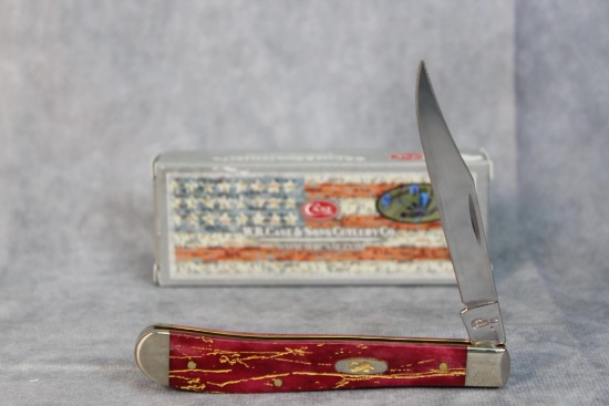 2019 Case XX Red Storm Bone Handle Slimline Trapper