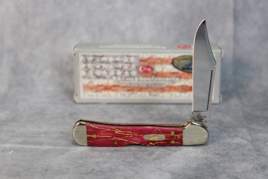 2019 Case XX Red Storm Bone Handle Mini Copperlock