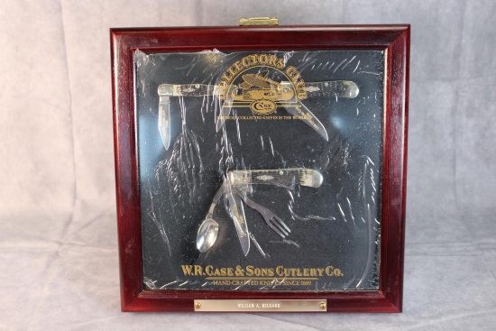 2001 Case XX Collector's Club Three Knife Set in Display Box