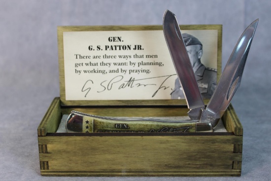 Bear & Son Gen. G. S. Patton Jr. Trapper w/wooden box