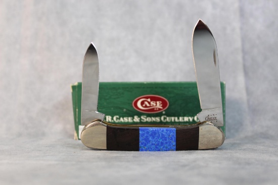 2001 Case XX Black Bone Canoe w/blue stone inlays