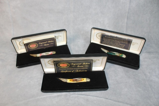 Three Case XX Engraved Bolster Series Tiny Toothpicks, Three Times the Money