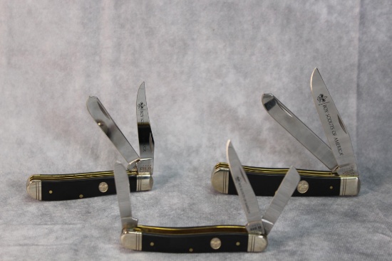 Three Case XX Boy Scouts Commemorative Knives, three times the money