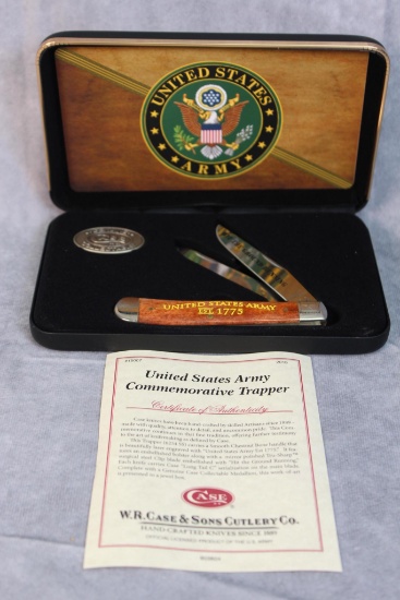 2016 Case XX US Army Commemorative Trapper with Blade Etch