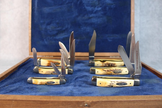 Case XX 1979 Bradford Centennial Stag Handle Six Knife Set