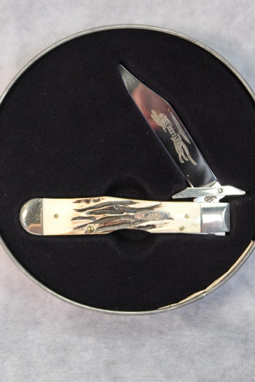 2002 Case XX Stag Handle Cheetah With Blade Etch