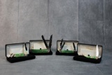 Four 2019 Case XX Worked Bolster Series Emerald Green Bone Knives, Four times the money