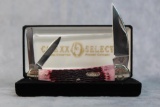 2018 Case XX Select Cabernet Bone Seahorse Whittler with Job Case Bolster Engraving