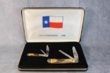 1978 Case XX Stag Handle 'Texas Independence' Two Knife Set
