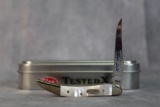 2008 Case XX Mother of Pearl Tiny Toothpick with 'The Search of More Light' Blade Etch