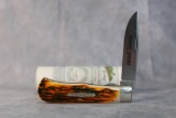 Tidioute Cutlery Mixed Gourd Bone OH-14 Folding Hunter Style Knife