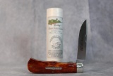 Tidioute Cutlery Smooth Brown Wood Bone OH-13 Hunter Style Knife