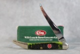 2002 Case XX Dark Green Bone Christmas Tree Jig Tiny Toothpicks