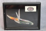 Two Case XX Toothpick Knives with Blade Etches in Display