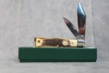 Canal Street Cutlery Burnt Stag Swell Center Jack Knife, (missing shield)