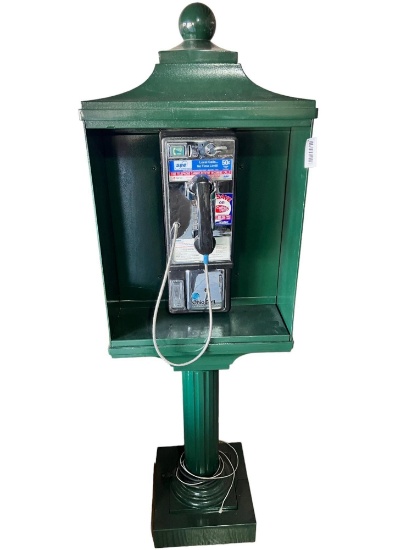 NO SHIPPING- Ohio Bell Pay Phone custom modern stand on casters