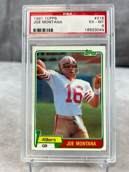 1981 Topps Joe Montana Rookie - #216 - PSA 6