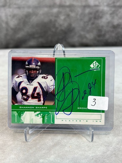 1998 SP Authentic Players Ink Shannon Sharpe Auto
