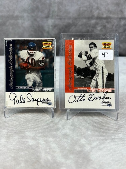 1999 Fleer Autograph Collection Otto Graham & Gale Sayers