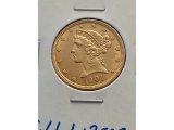 1901 $5. LIBERTY HEAD GOLD PIECE BU