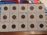 15 DIFFERENT LINCOLN CENTS 1909-1921S