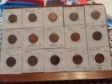 15 DIFFERENT LINCOLN CENTS 1917-1936