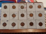 15 DIFFERENT LINCOLN CENTS 1925-1939S