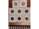 8 DIFFERENT INDIAN HEAD CENTS 1900-1909 VF-UNC