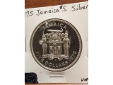 1975 JAMAICA $5. SILVER COIN PF