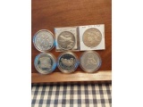 LOT OF 6 SILVER ROUNDS