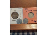 LOT OF 4 SEATED DIMES