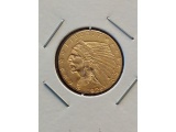 1925D $2.50 INDIAN HEAD GOLD PIECE AU+