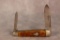Antique Case Bros Little Valley Green Bone Two Blade Sleeveboard Whittler