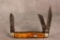 Antique Case Bros Little Valley Stag Handle Three Blade Stockman