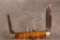 Antique Case Bros Little Valley Green Bone Two Blade Pen Knife
