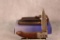 Custom Wood Handle Damascus Blade Folding Knife with Sheath