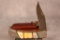 Custom Bone Handle Damascus Blade Lock Back Folding Knife with Sheath
