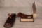 1981 Case XX Sidewinder Side Release Wood Handle Folding Knife w/Sheath